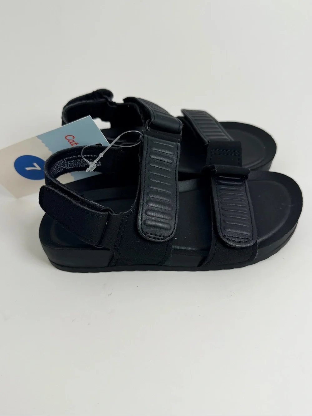Cat & Jack Black Adjustable Strap Kids Sandals